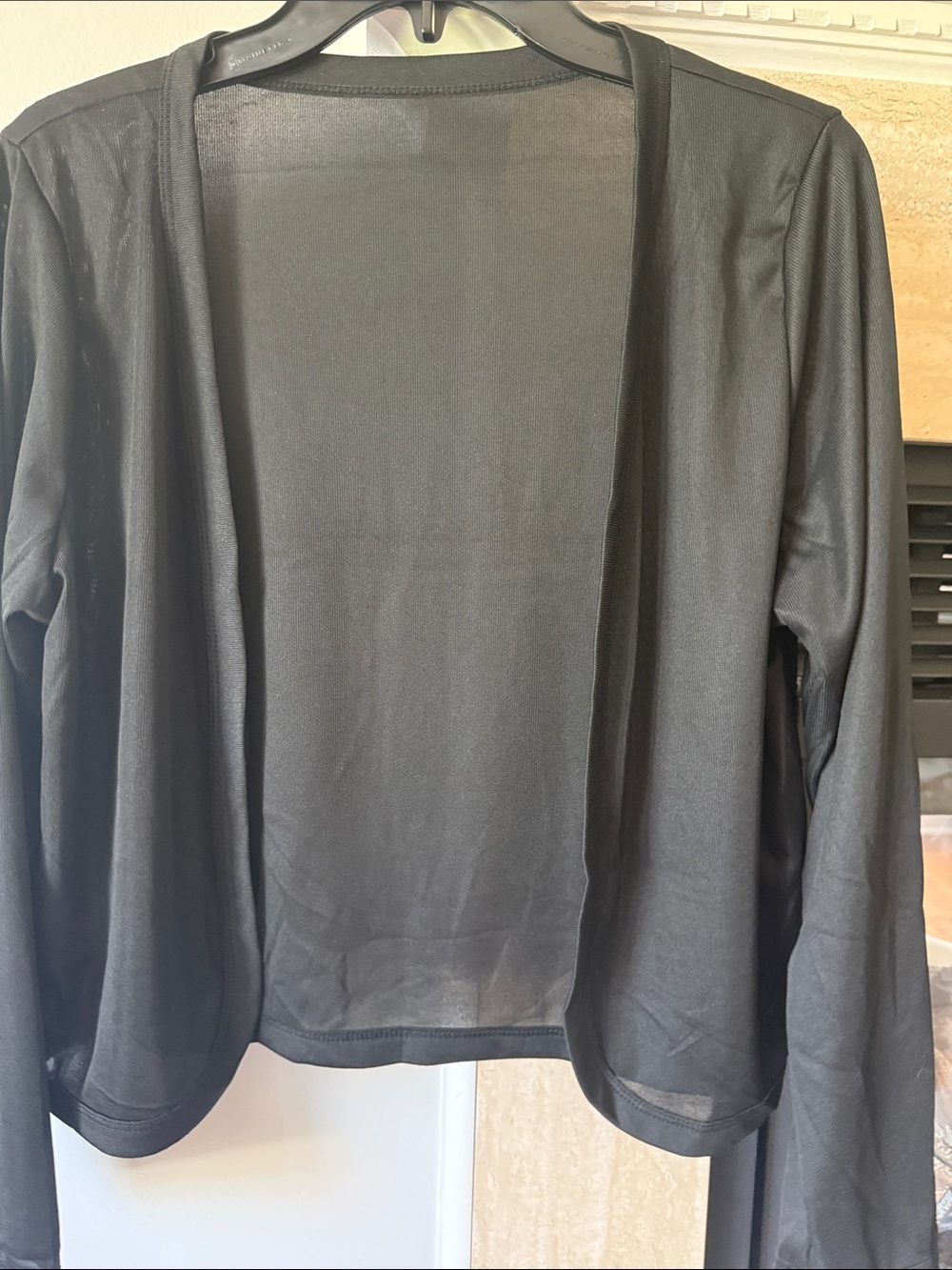 Black Open-Front Lightweight cardigan